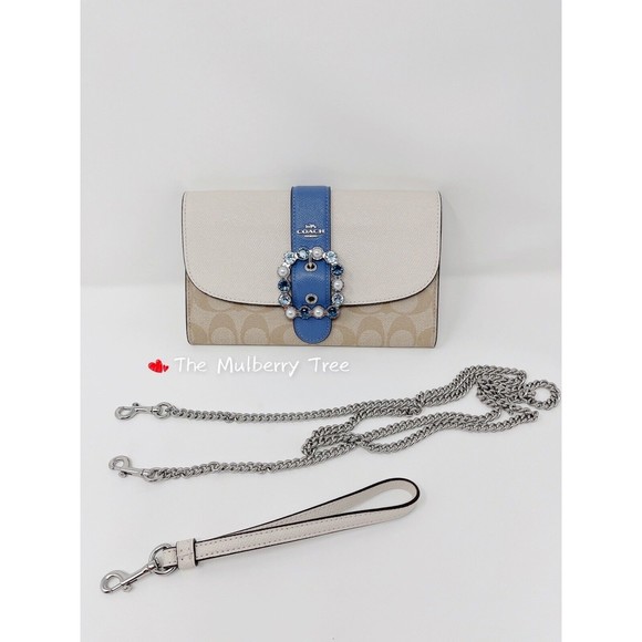 NWT Coach C1484 Gemma Clutch Crossbody In Colorblock Signature Canvas Org $288 - Picture 1 of 9